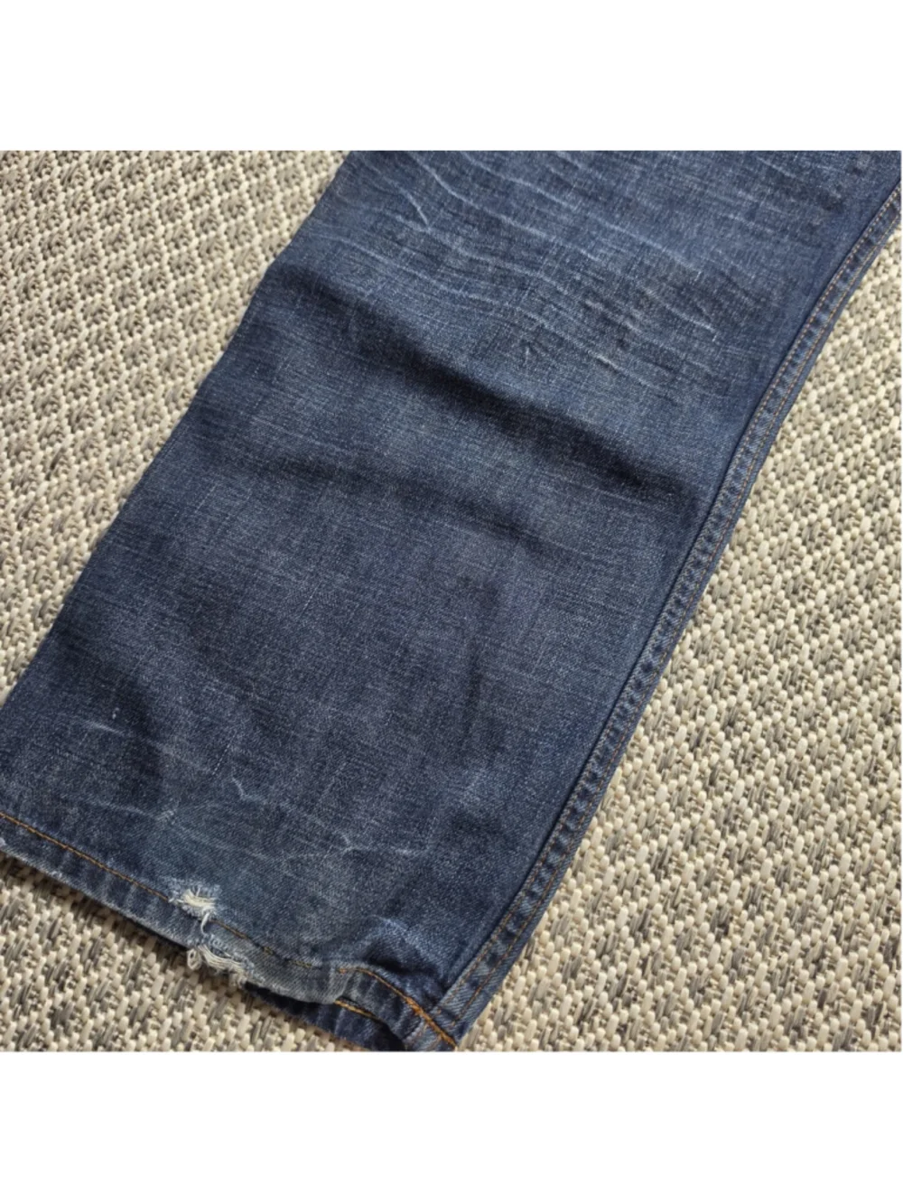 Polo Ralph Lauren Jeans Mens 40x30 Blue 100% Cotton Denim Distressed Y2K